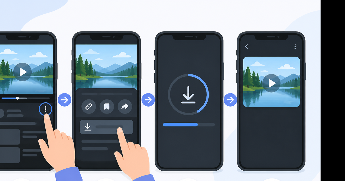Step by step downloading an Instagram video using Save video and screen recording