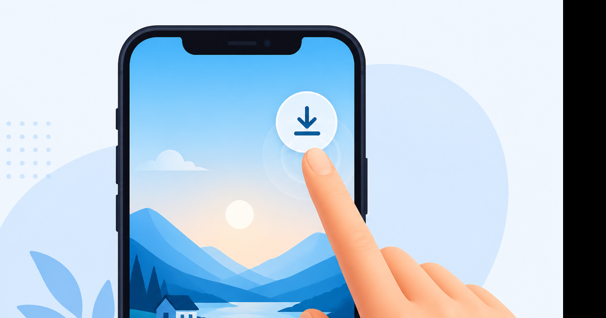 How to download a pic from Facebook on iPhone with Save photo button