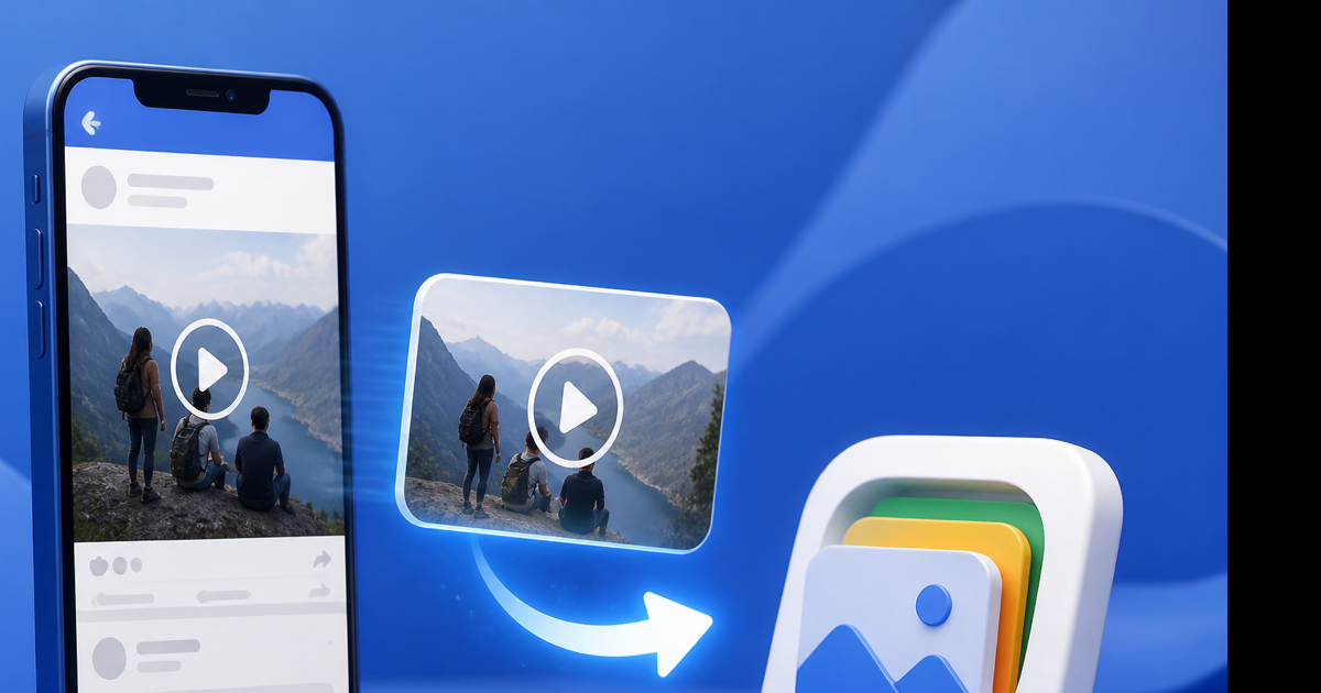 How to save Facebook videos to your phone using Android screen recorder and Saved folder