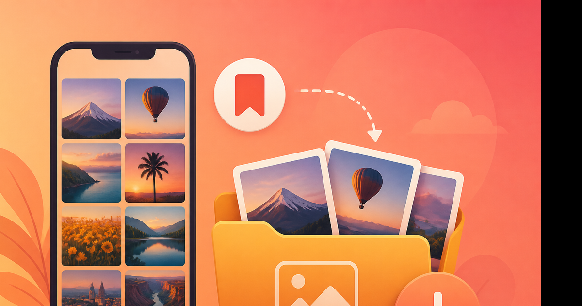 How to save photos from Instagram using Collections bookmark and camera roll export
